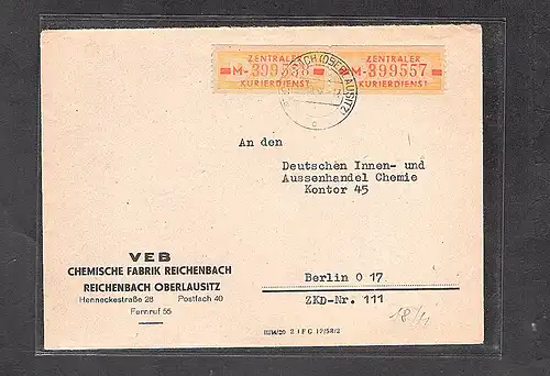 DDR.Dienst-Brief, MeF. Mi.-Nr.  B 18 I M