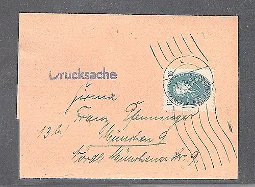 DDR. EF. Mi.-Nr. 267 als Drucksache-Schleifband gelaufen.