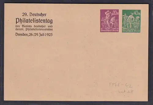 DR., Privatganzsache PP68-C2 ungebraucht