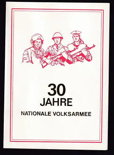 DDR - Gedenkblatt, 30 Jahre Nationale Volksarmee, B5-1986