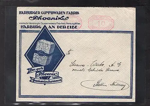 DR. Reklame-Brief, Gummiwaren-Fabrik Phoenix, Harburg mit Frei-St.