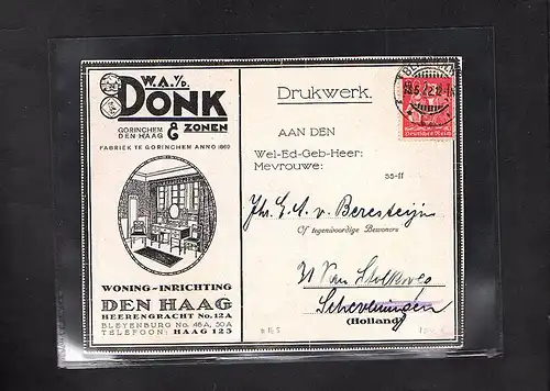 DR.,EF. Mi.-Nr. 165 auf Werbe-Drucksache-Karte.