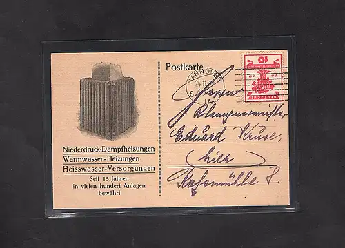 DR. Reklame-Karte Dampfheizungen