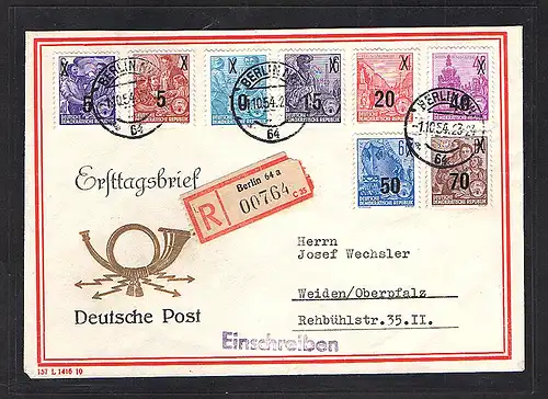 DDR. FDC Mi.-Nr. 435 - 442, FA.Mayer
