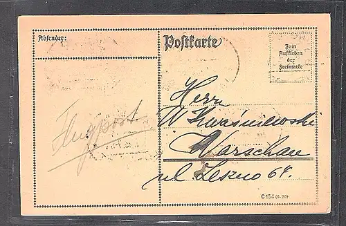 Danzig, Fernkarte mit Mi.-Nr. 133-137