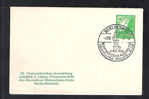 DR., Privatganzsache  PU 142-C1, gestempelt 