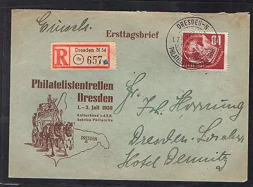 DDR. FDC Mi.-Nr. 260 FA.Mayer