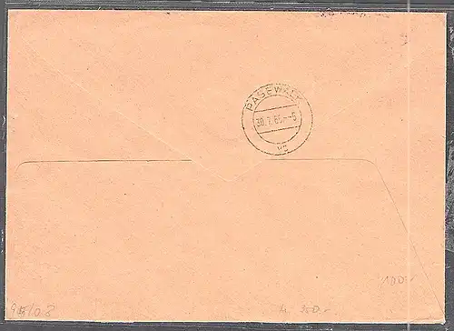 DDR.ZKD-Brief, EF. Mi.-Nr. E 1/ZU.