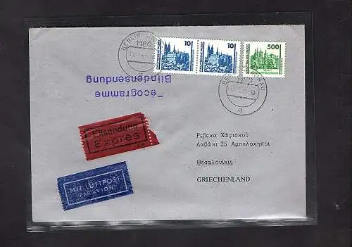 DDR.  Blindensendung nach Griechenland mit Mi.-Nr. 3344 + 3352
