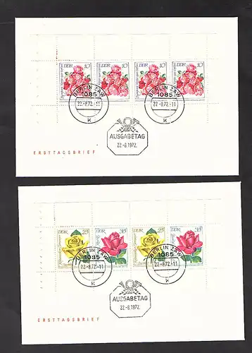 DDR, FDC. Mi.-Nr. H-Blatt 14 + 15