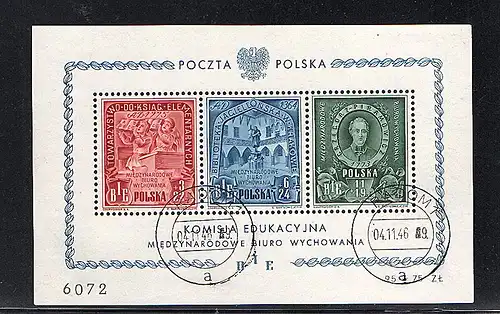 Polen Block 9  gestempelt, FA. Petruk.