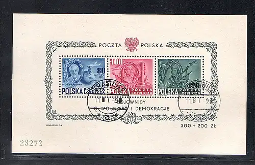 Polen Block  11 gestempelt, sign. Petriuk.