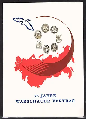 DDR - Gedenkblatt, 25. Jahre Warschauer Vertrag, B6-1980