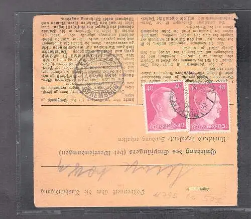 DR., Paketkarte mit MeF. MI.-Nr. 795