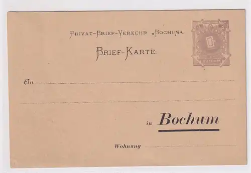 Privatpost, Brief-Verkehr, Bochum  2 Pf.ungebraucht