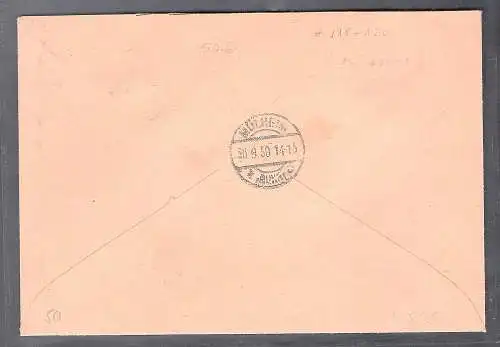 Bund. R-Fernbrief mit MiF. Mi.-Nr. 118-120