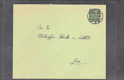 DR. Infla  Ortsbrief  mit EF.  Mi.-Nr. 187 b, sign. WinklerBPP.