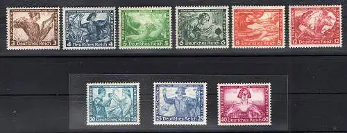 DR., Mi.-Nr. 499 - 507   postfrisch mit 505 B,   FA. SchlegelBPP.