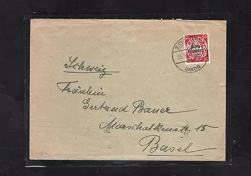 DR., Auslandbrief aus Zoppot/Danzig mit EF. Mi.-Nr. 724