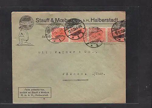 DR. Reklamebrief, Transport Stauff & Möbus Halberstadt.