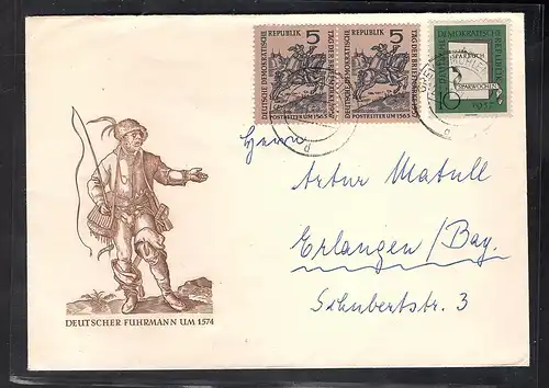 DDR., Fernbrief mit MiF.  Mi.-Nr. 600/600 I, sig. Mayer