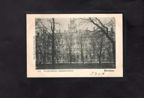Privatpost, Breslau Karte mit EF. Mi.-Nr. 7