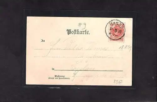 Privatpost, Breslau Karte mit EF. Mi.-Nr. 9