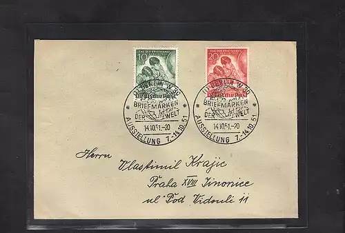 Berlin,  Ausland-Brief  mit Mi.-Nr. 80 + 81 mit SSt.