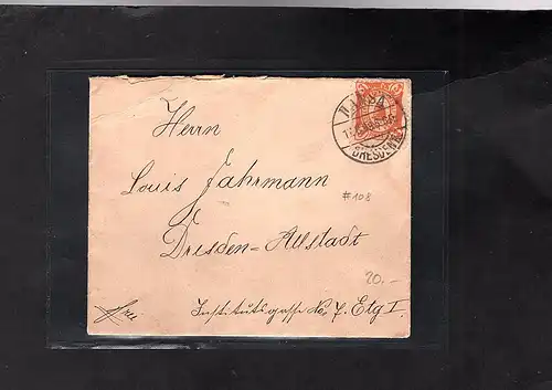 Privatpost, Dresden EF. Mi.-Nr. 108