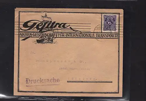 DR. Reklamebrief  Gefitra  Internationale Transporte, Regensburg.