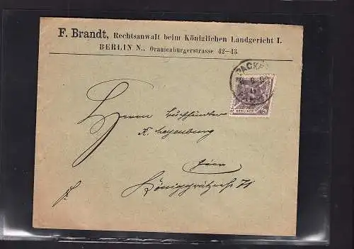 Privatpost, Packet-Fahrt Berlin  EF. Mi.-Nr. 63