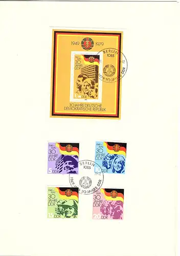 DDR - Gedenkblatt,  30 Jahre DDR, A10-1979