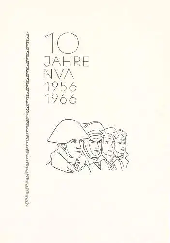 DDR - Gedenktblatt, 10 Jahre NVA, A1-1966