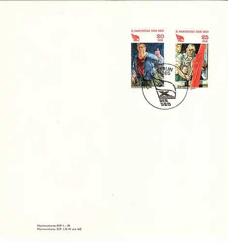 DDR - Gedenkblatt, X Parteitag der SED, C5-1981