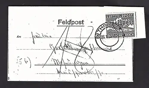 Dt. Feldpost II.Weltkrieg Mi.-Nr. 1 A  Ausgabe von Rhodos gestempelt, FA. Mogler