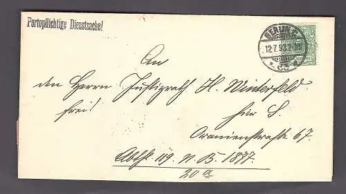 DR. EF. Mi.-Nr. 46  c als ermäßigte Brief innerhalb Berlin gelaufen.