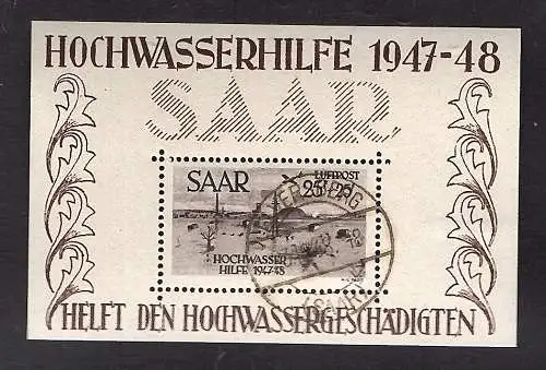 Saarland 1948, Mi.-Nr. Block 1 + 2 gestempelt, FA. GeigleBPP.