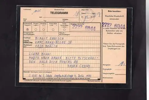 DDR., Telegramm mit Me.F. Mi.-Nr. 3314