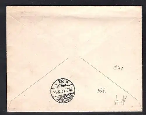 Deutsche Post in der Türkei, R-Fernbrief mit EF. Mi.-Nr. 41