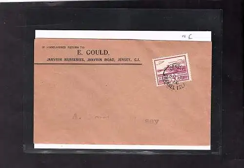 Dt. Besetzung 2. Weltkrieg, Jersey  Ortsbrief mit EF. Mi.-Nr. 8 y, Befund Brunel