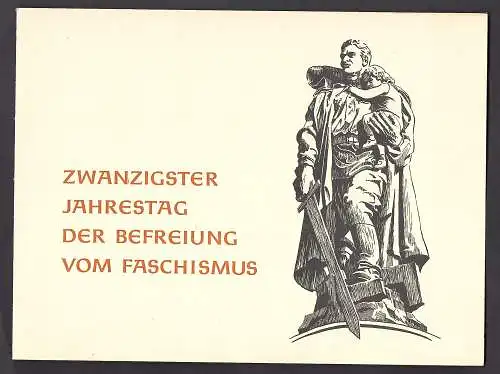 DDR - Gedenkblatt, 20 Jahrestag der Befreiung  vom Faschismus, D1965-1 b1