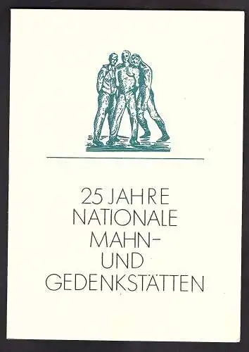 DDR - Gedenkblatt, 25 Jahre Nationale Mahn- und gedenkstätten, B32-1986