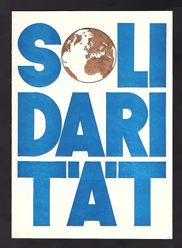 DDR - Gedenkblatt,  Solidarität, B40-1988