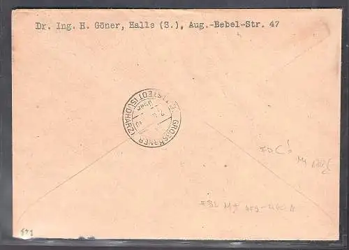 DDR-FDC. Mi.-Nr. Block 11 als R-Fernbrief gelaufen mit Ak-St.