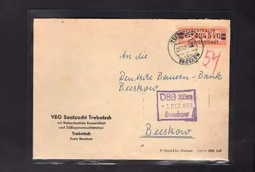 DDR.ZKD-Brief, EF. Mi.-Nr.  Dienst-B  23 K