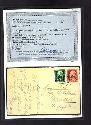 DR. FDC. Mi.-Nr. 569 y- 570 y  Befund SchlegelBPP: