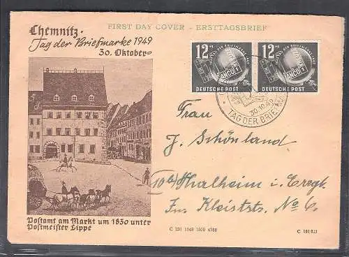 DDR. FDC. Mi.-Nr. 245 als Fernbrief gelaufen.