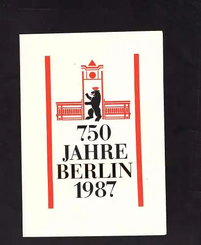 DDR - Gedenkblatt, 750 Jahre Berlin 1987, B36-1987