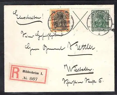 DR. R-Fernbrief mit Mi.-Nr. W1 + 85 I, 