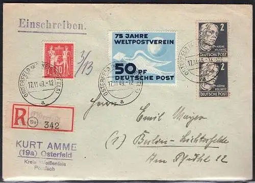 DDR. R-Fernbrief mit MiF. Mi.-Nr. 242 + 244 mit Ak-St.